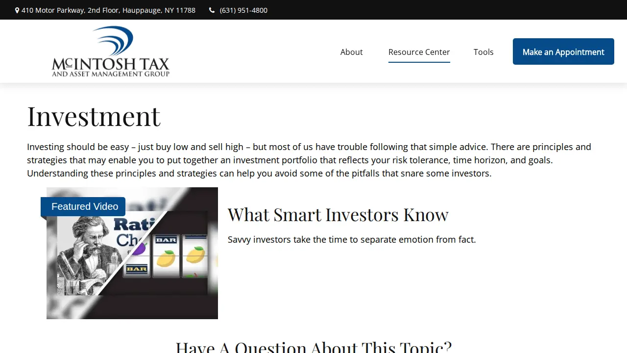 MCINTOSH TAX AND ASSET MANAGEMENT GROUP page