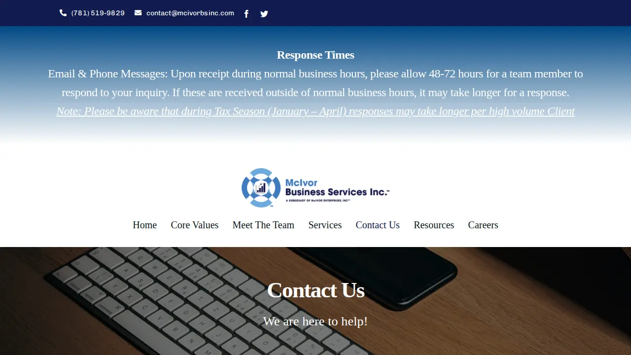 McIvor Business Services, Inc page