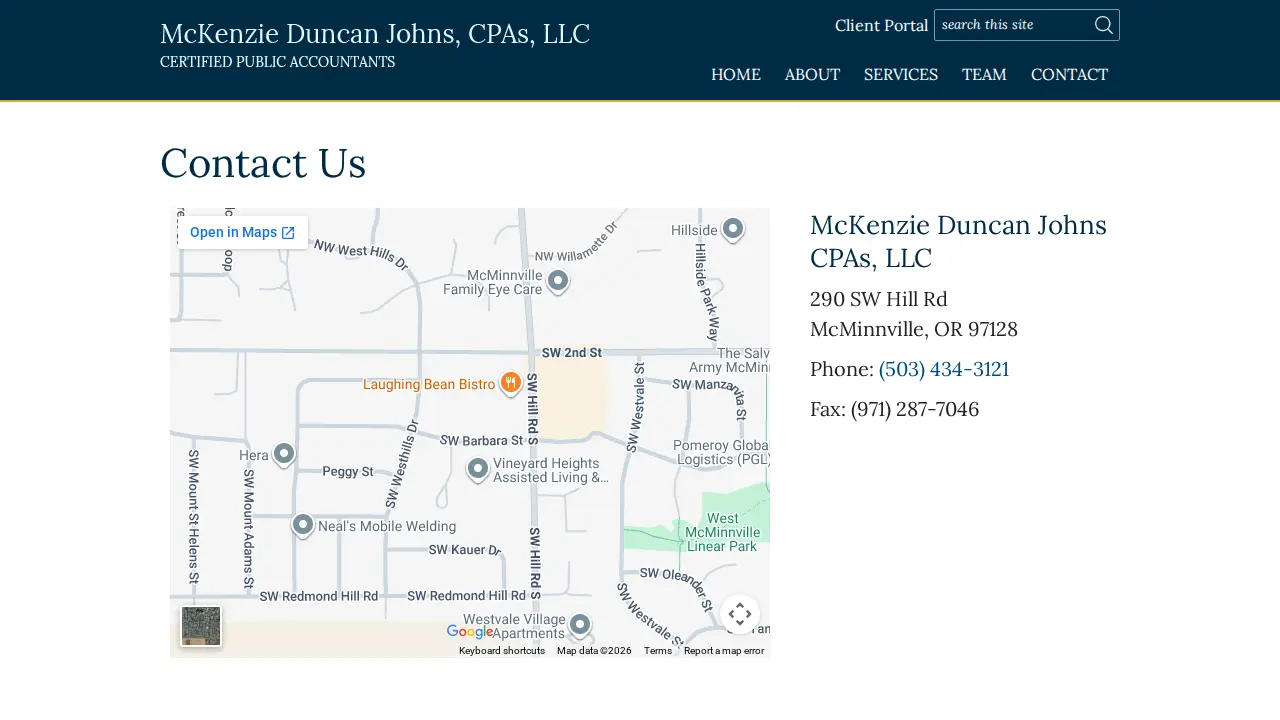 McKenzie Duncan Johns CPAs, LLC page