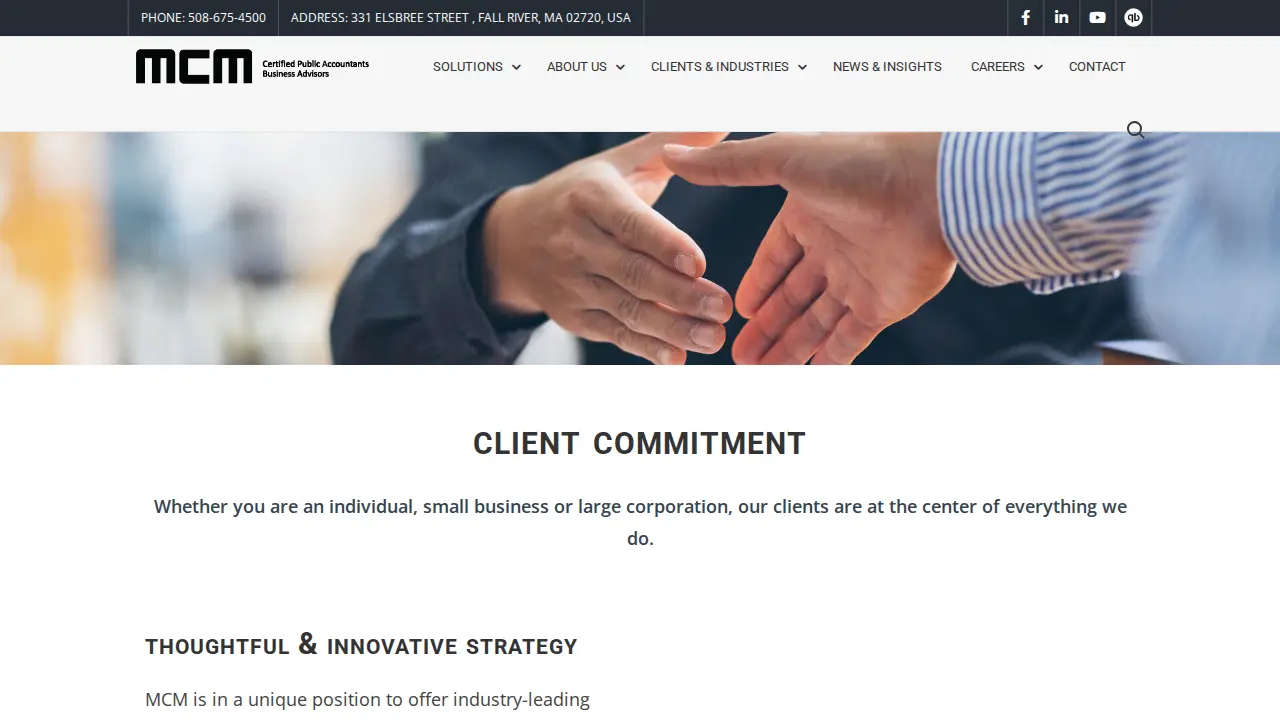 MCM - CPAs & Business Advisors page