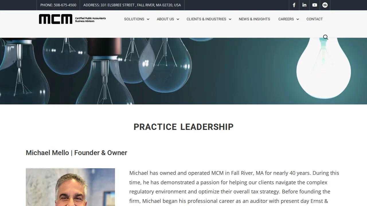 MCM - CPAs & Business Advisors page