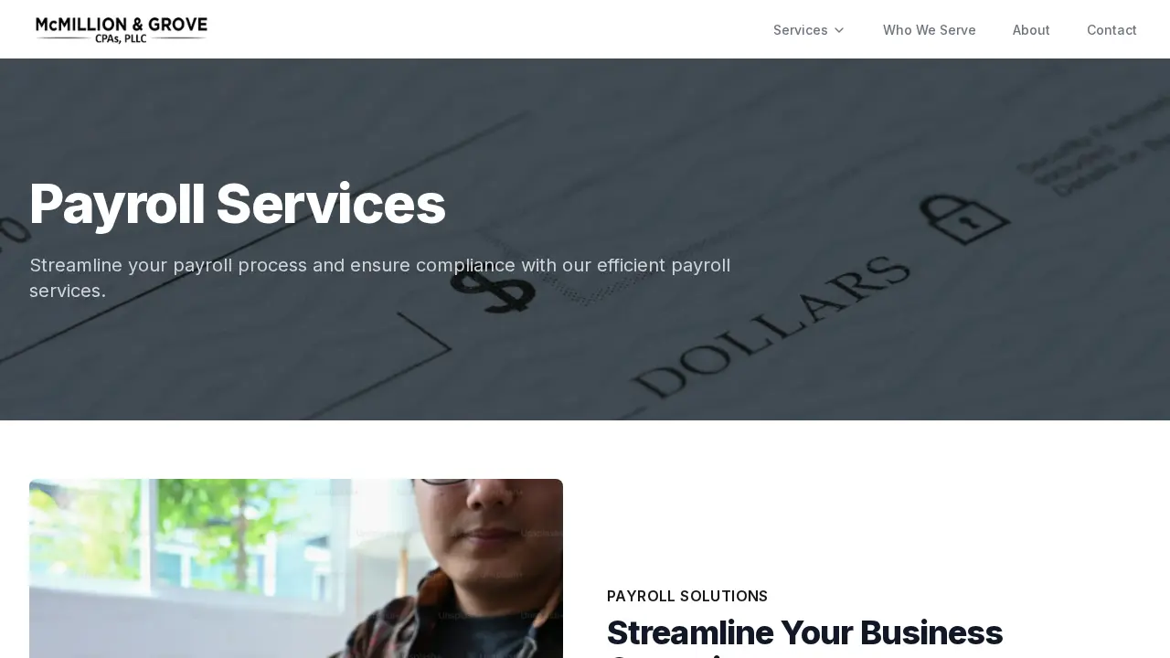 McMillion & Grove CPAs page