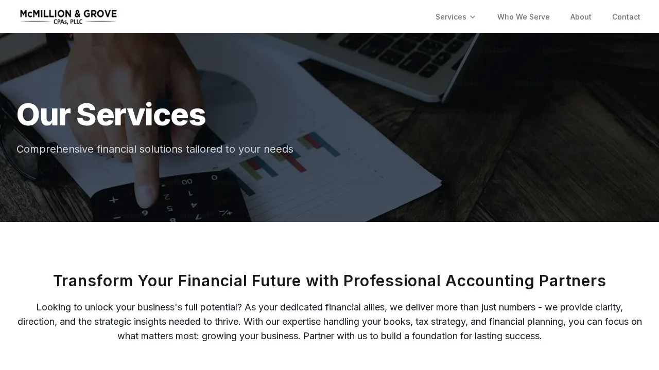 McMillion & Grove CPAs page