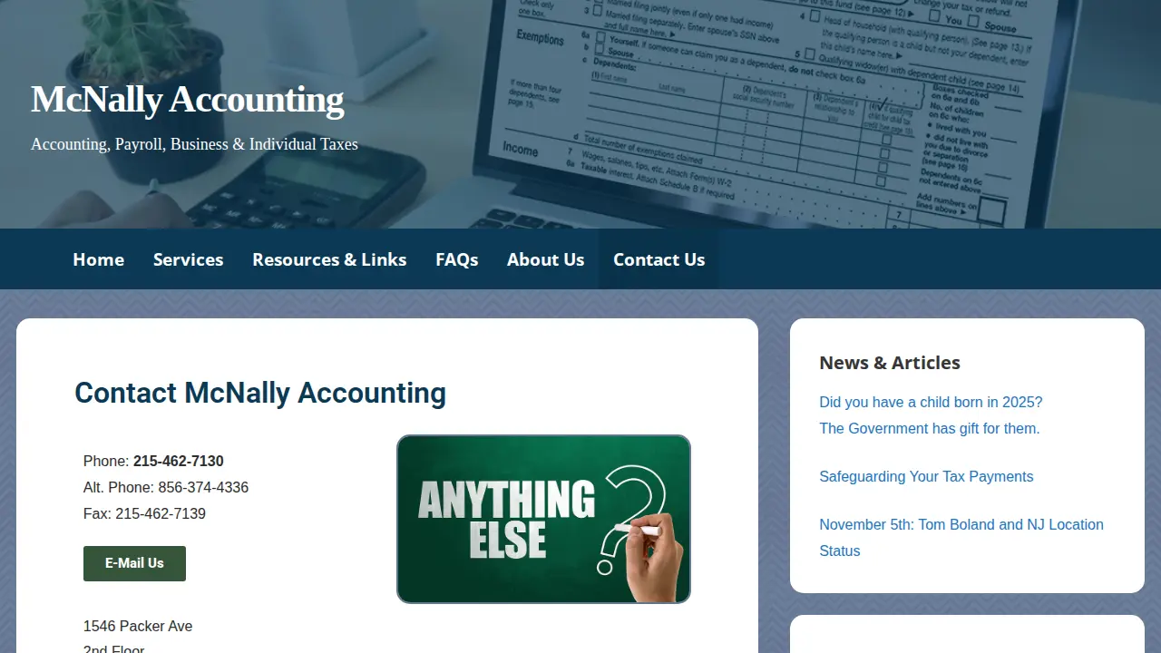 McNally Accounting, LLC page