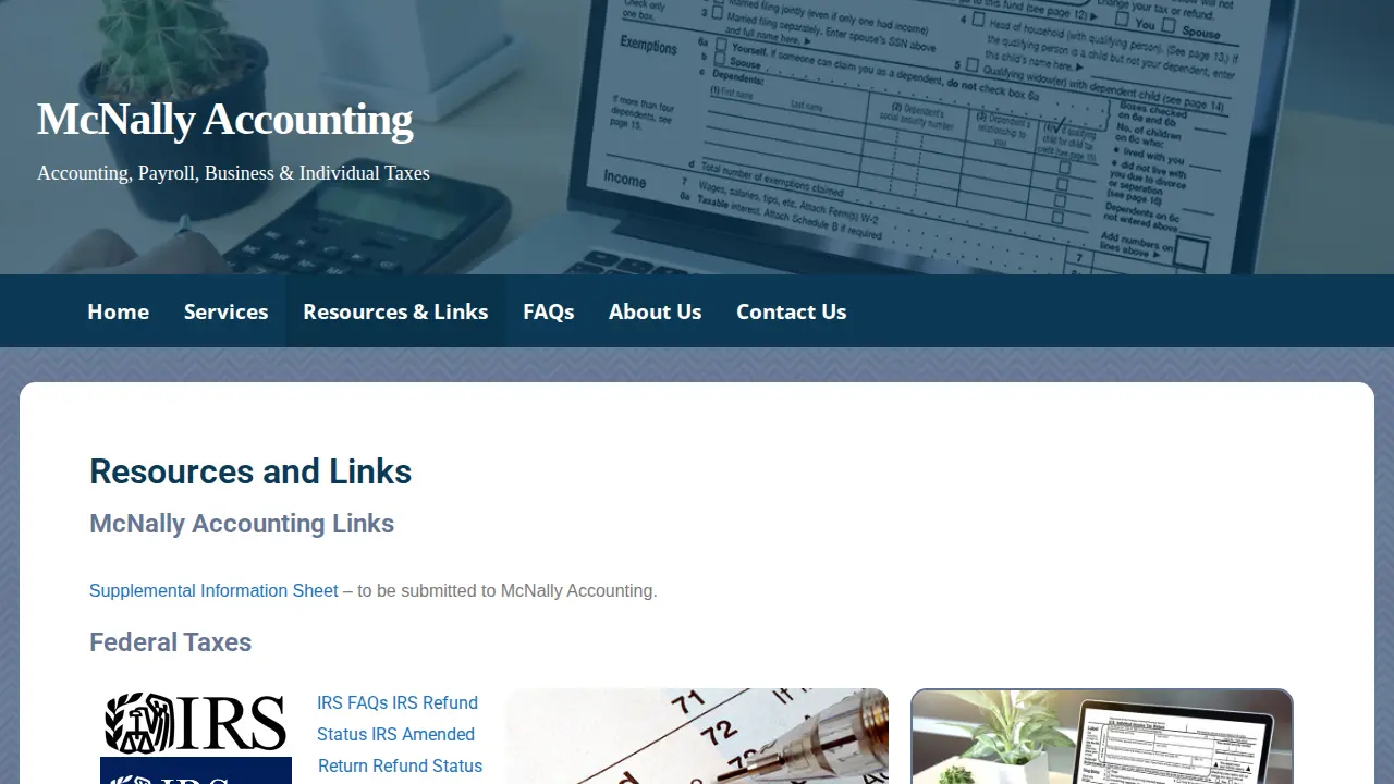 McNally Accounting, LLC page