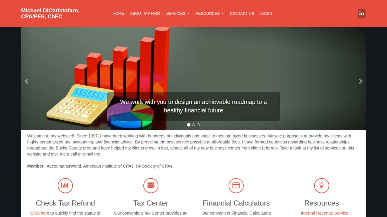 Michael DiChristofaro CPA/PFS, ChFC page