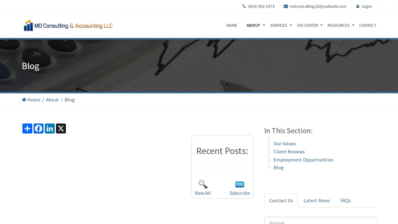 MD Consulting & Accounting LLC page