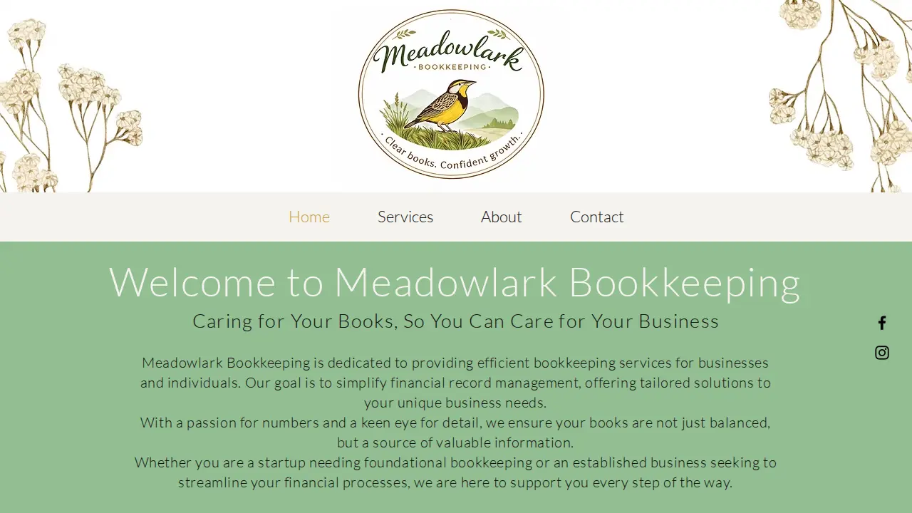 Meadowlark Bookkeeping page