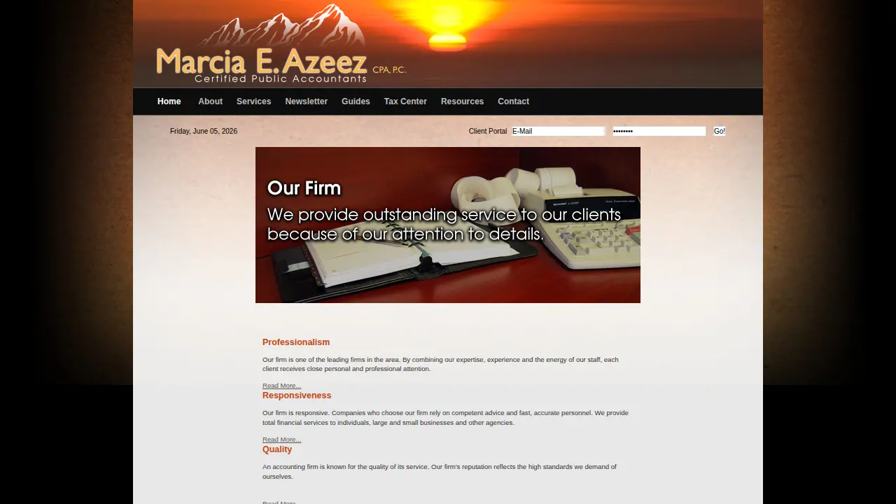 Marcia E Azeez Cpa page