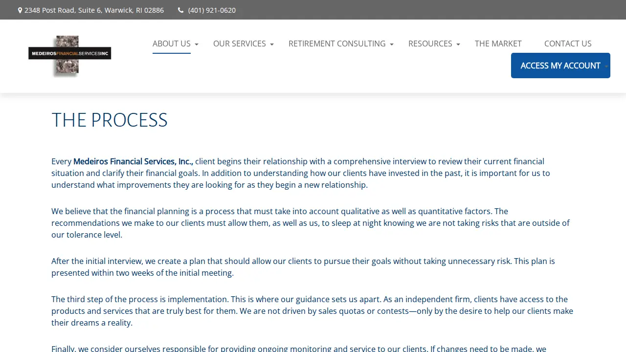 Medeiros Financial Services Inc page