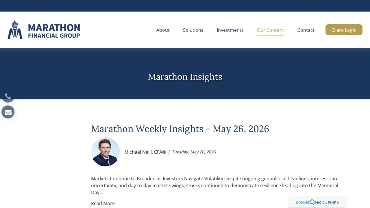 Marathon Financial Group page