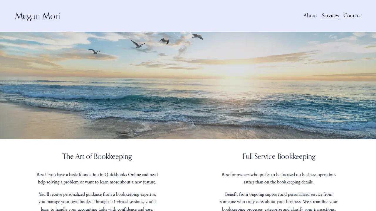 Brilliance Bookkeeping page