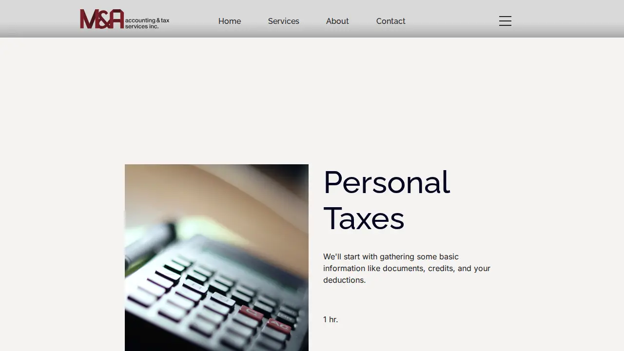 M&A Accounting & Tax Services Inc. page