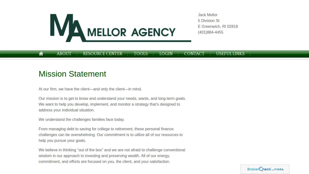 Mellor Agency page