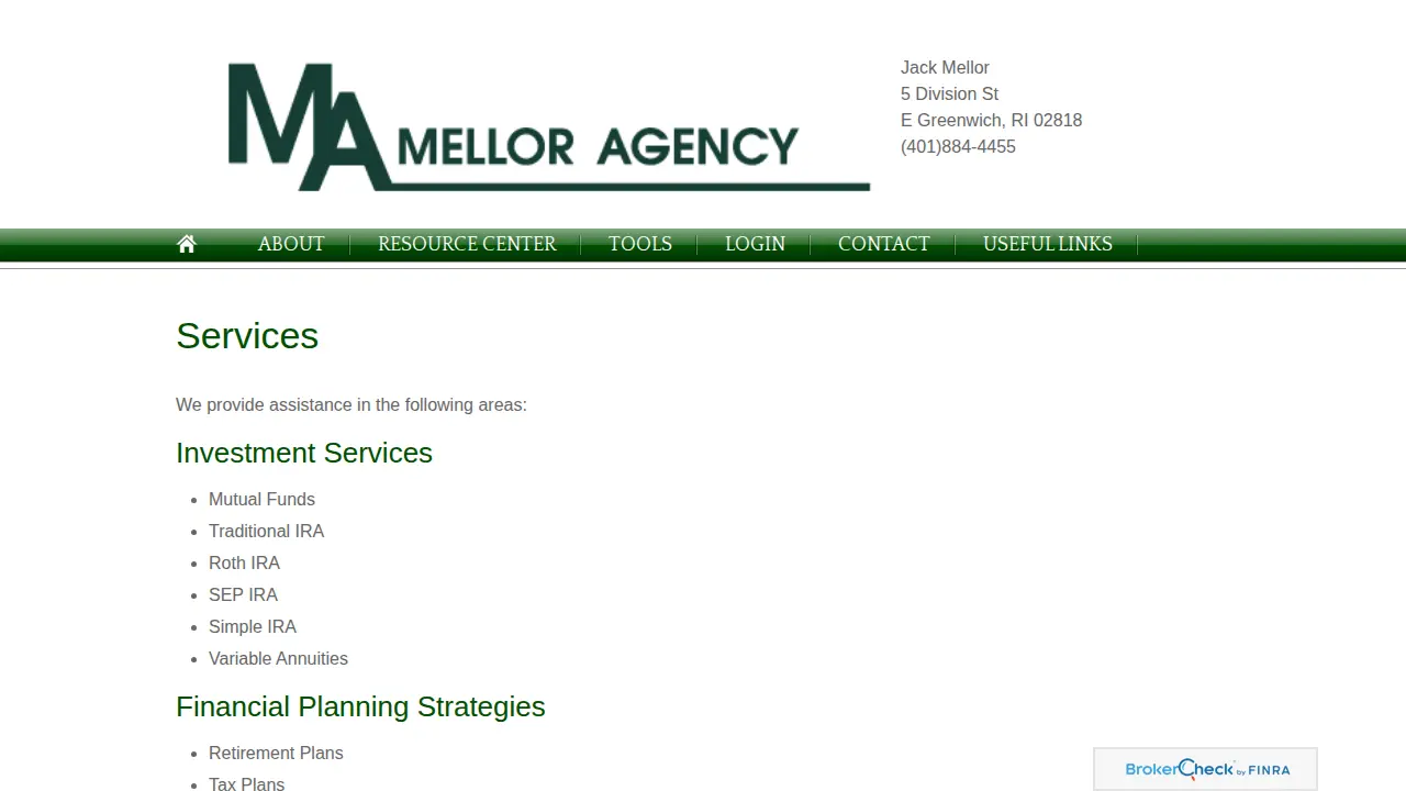 Mellor Agency page