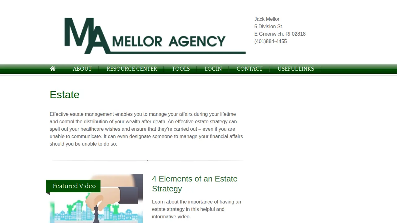 Mellor Agency page