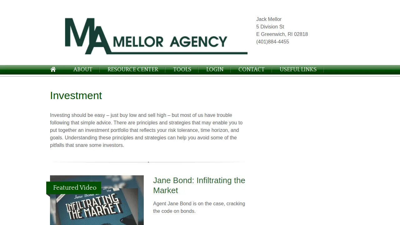 Mellor Agency page