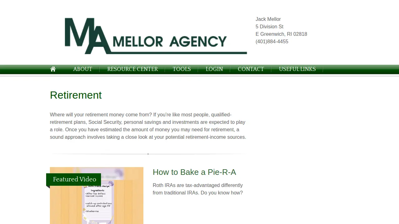 Mellor Agency page