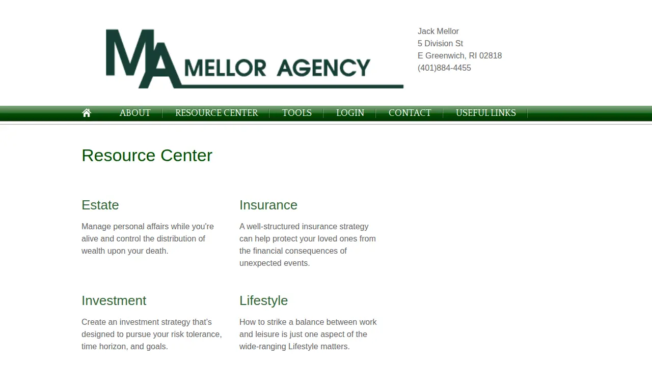 Mellor Agency page