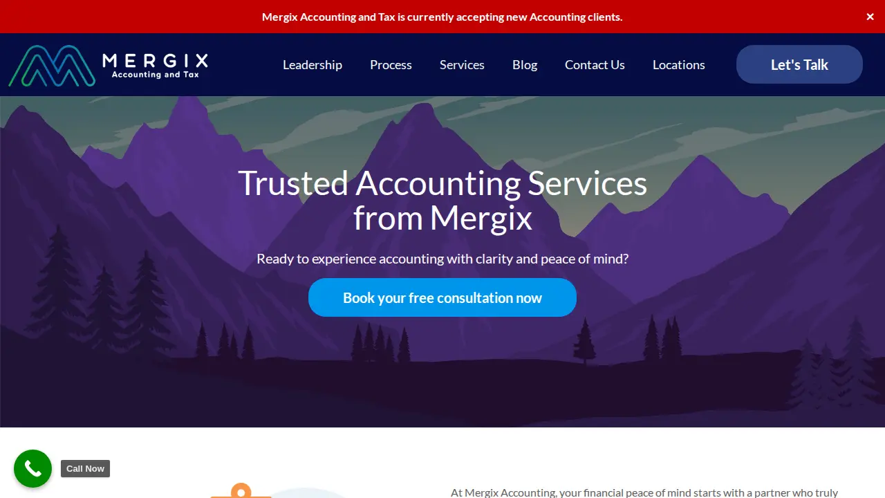 Mergix Accounting & Tax page