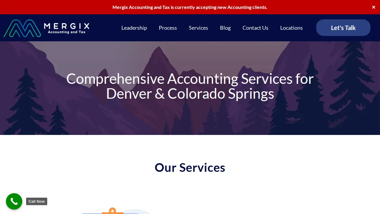 Mergix Accounting & Tax page