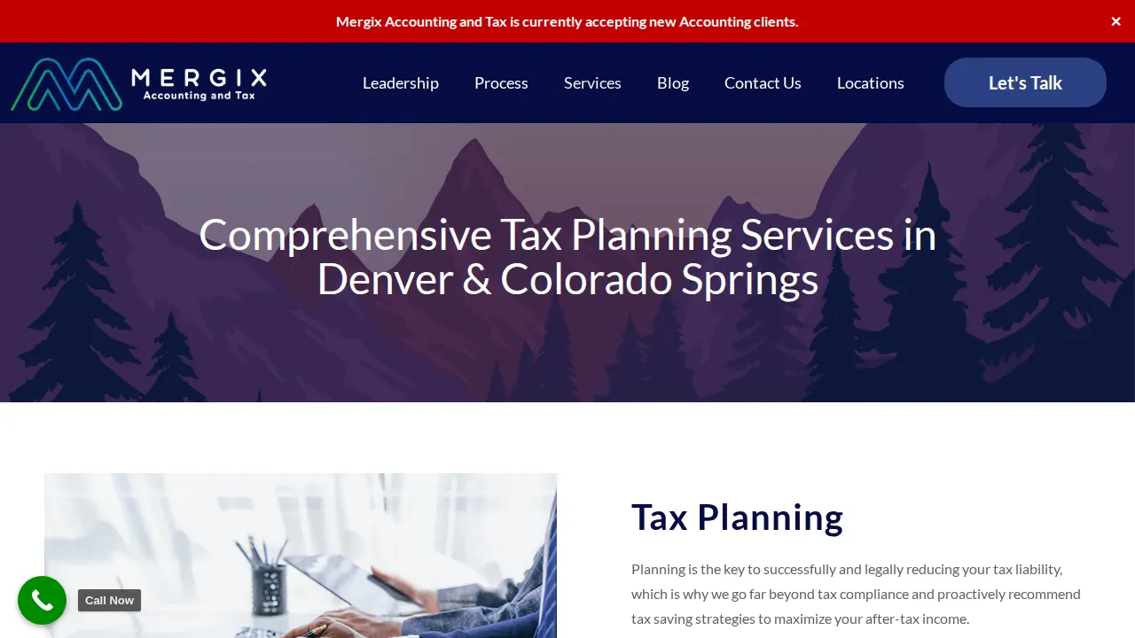 Mergix Accounting & Tax page
