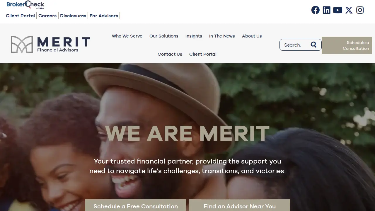 Merit Financial Advisors page