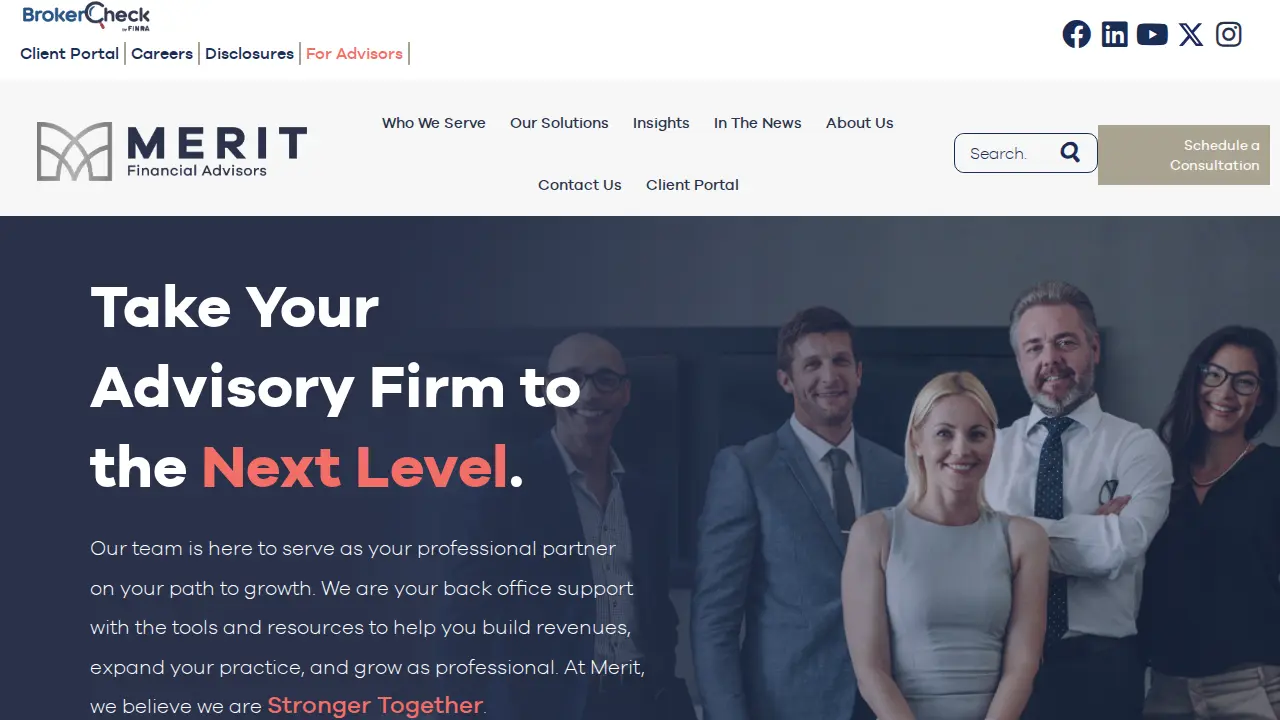 Merit Financial Advisors page