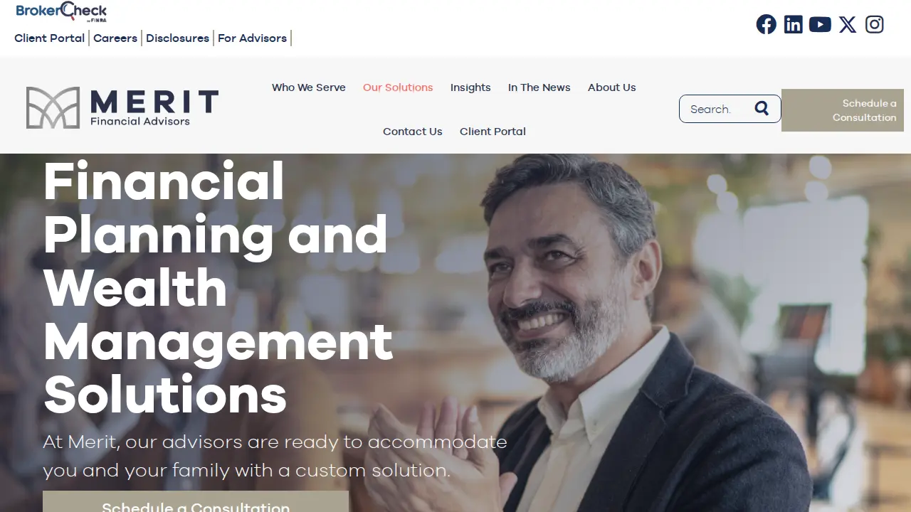 Merit Financial Advisors page