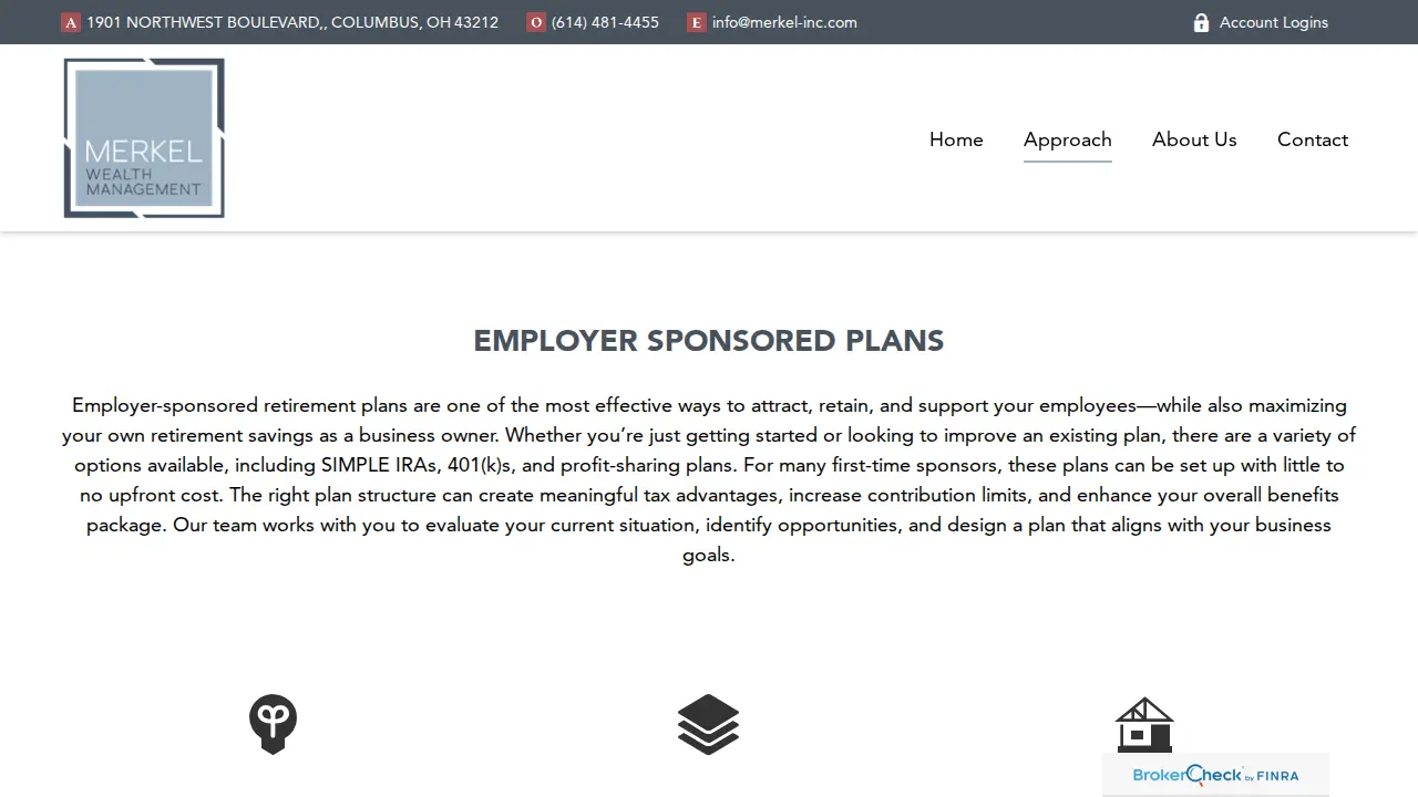 Merkel Wealth Management page