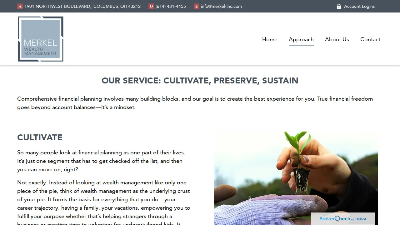 Merkel Wealth Management page
