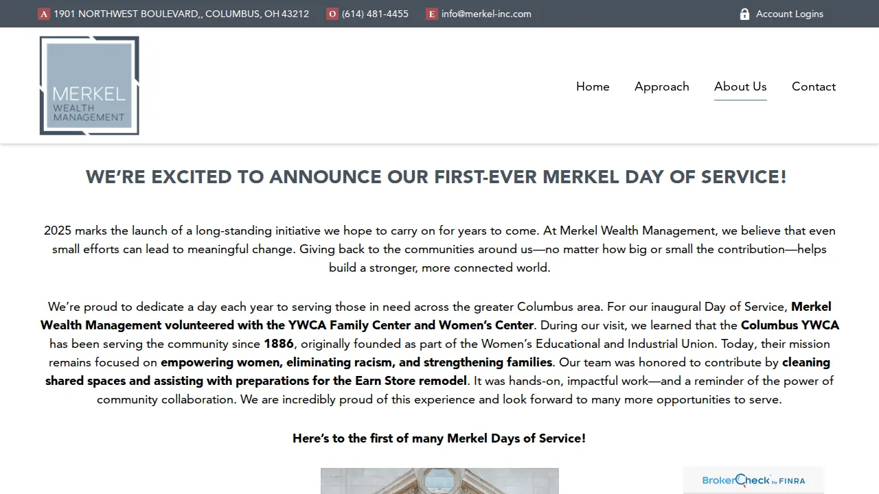 Merkel Wealth Management page