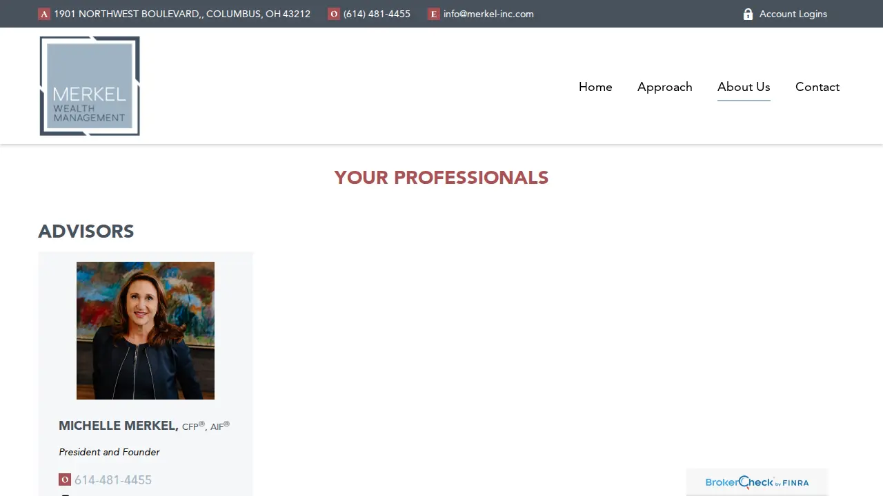 Merkel Wealth Management page