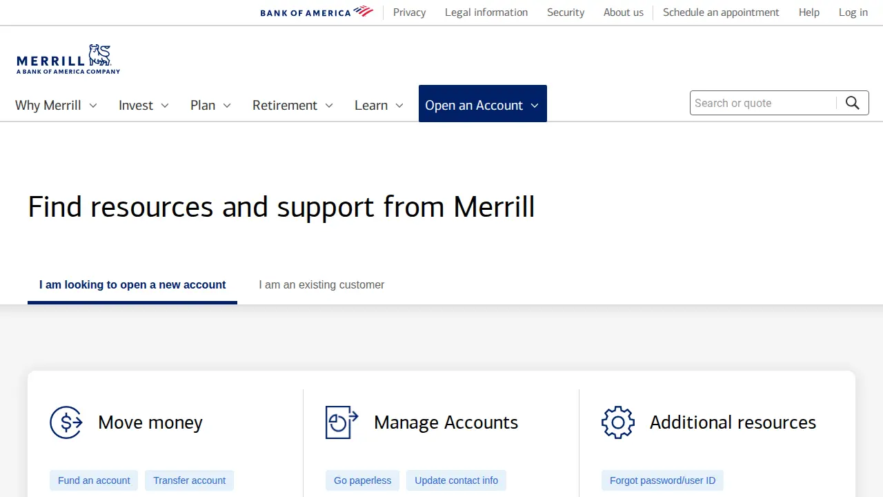Merrill Edge page