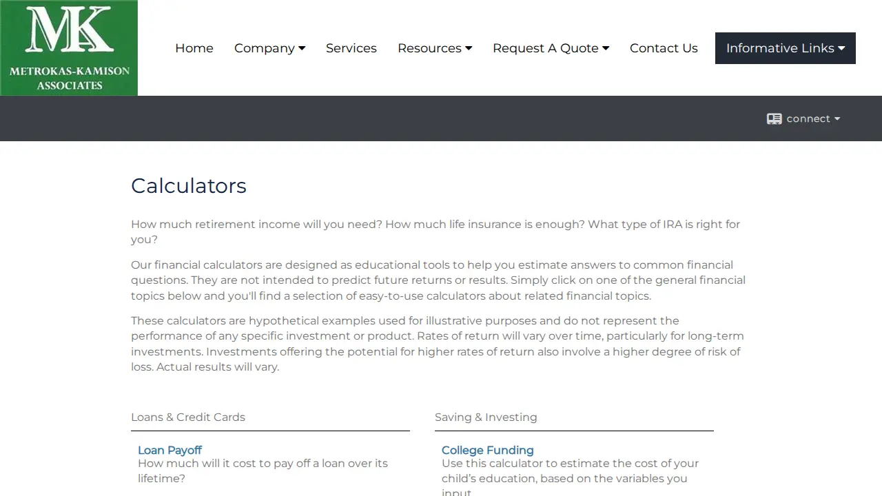 Metrokas Kamison Associates page