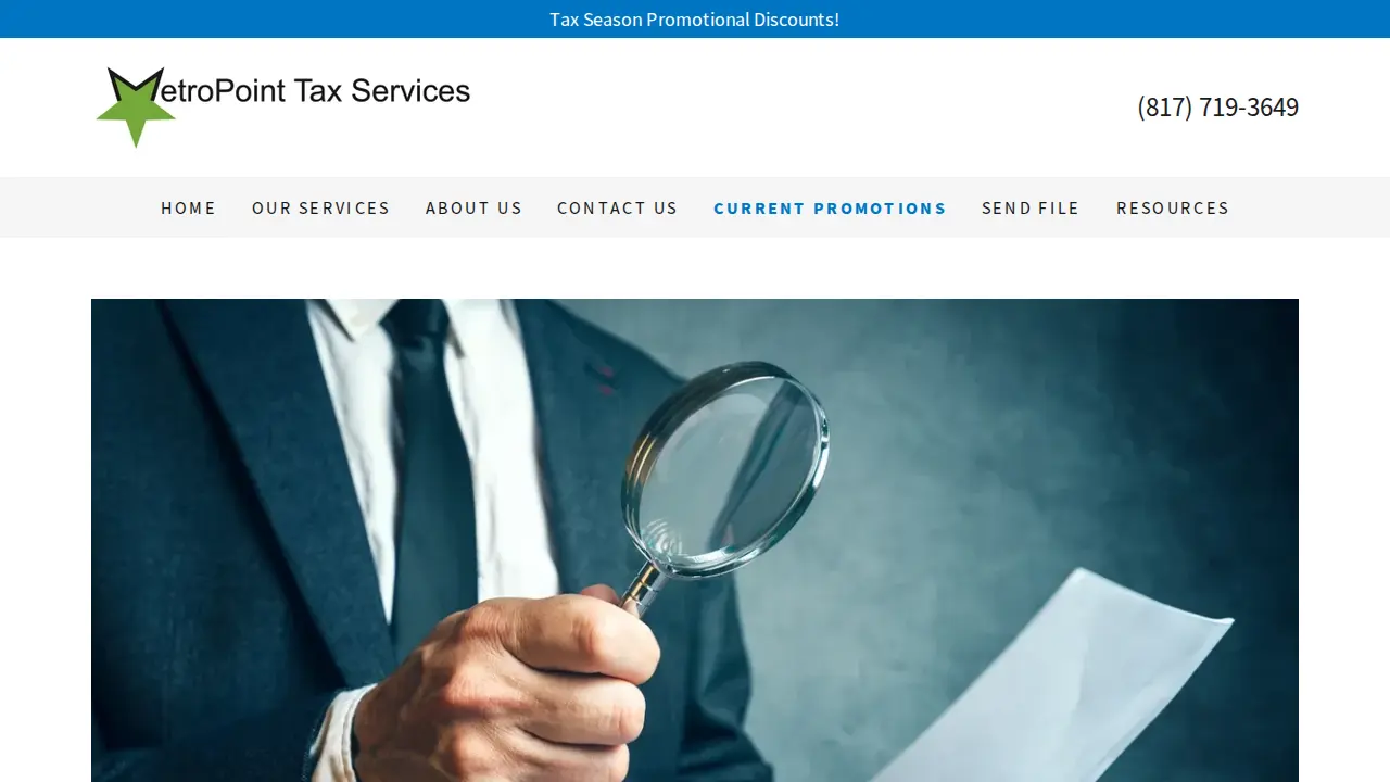 Metropoint Tax Services page