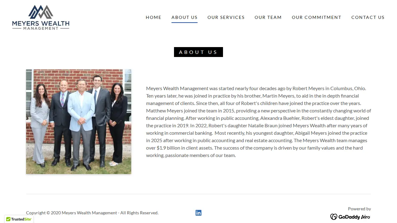 Meyers Wealth Management page