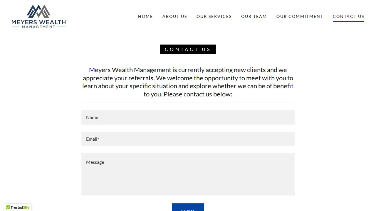 Meyers Wealth Management page
