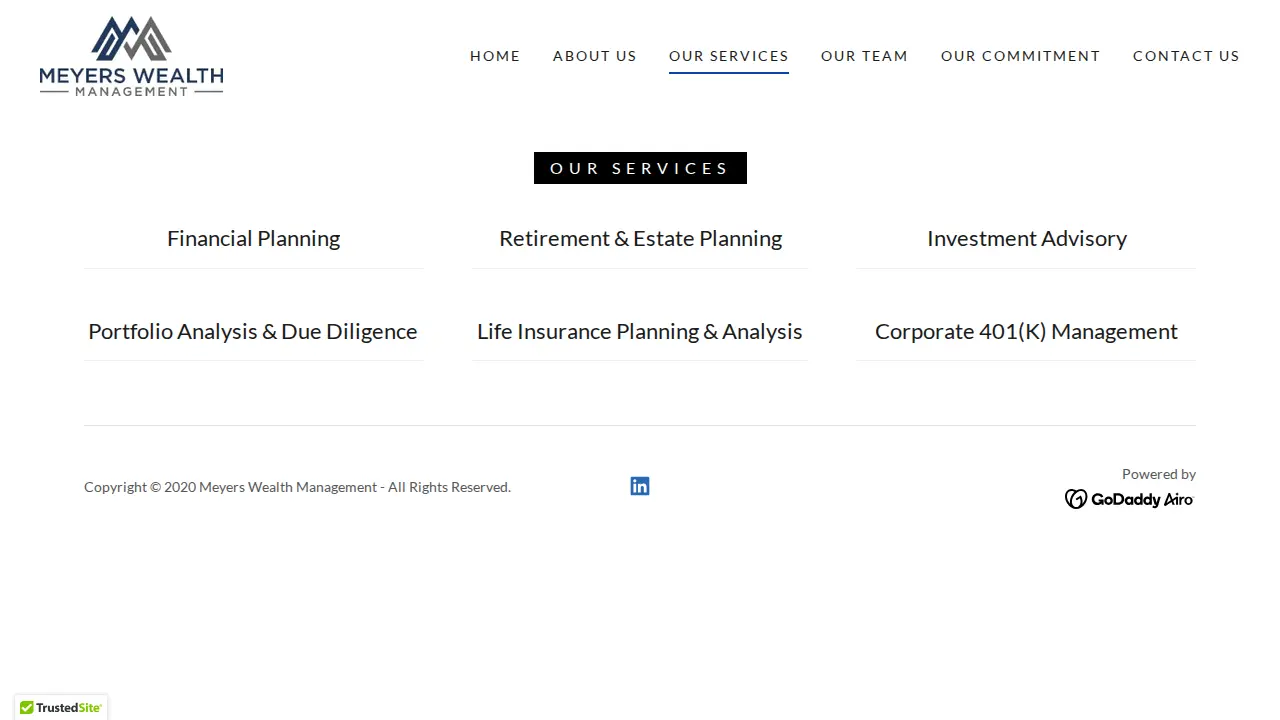 Meyers Wealth Management page