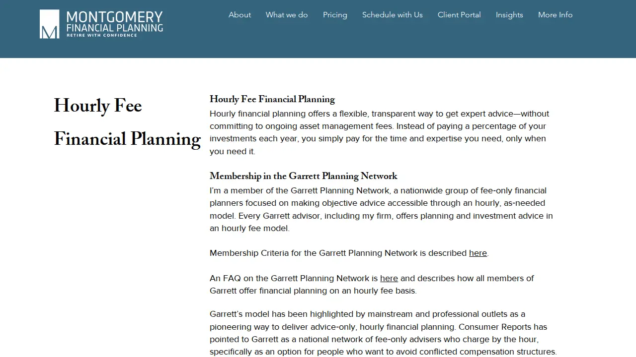 Montgomery Financial Planning page