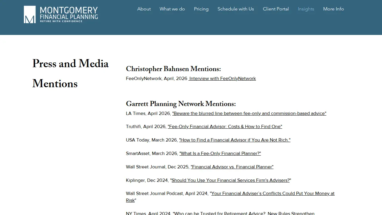 Montgomery Financial Planning page