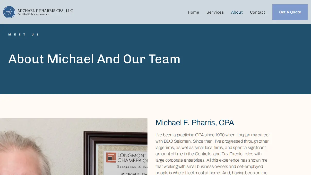 Michael F Pharris CPA, LLC page