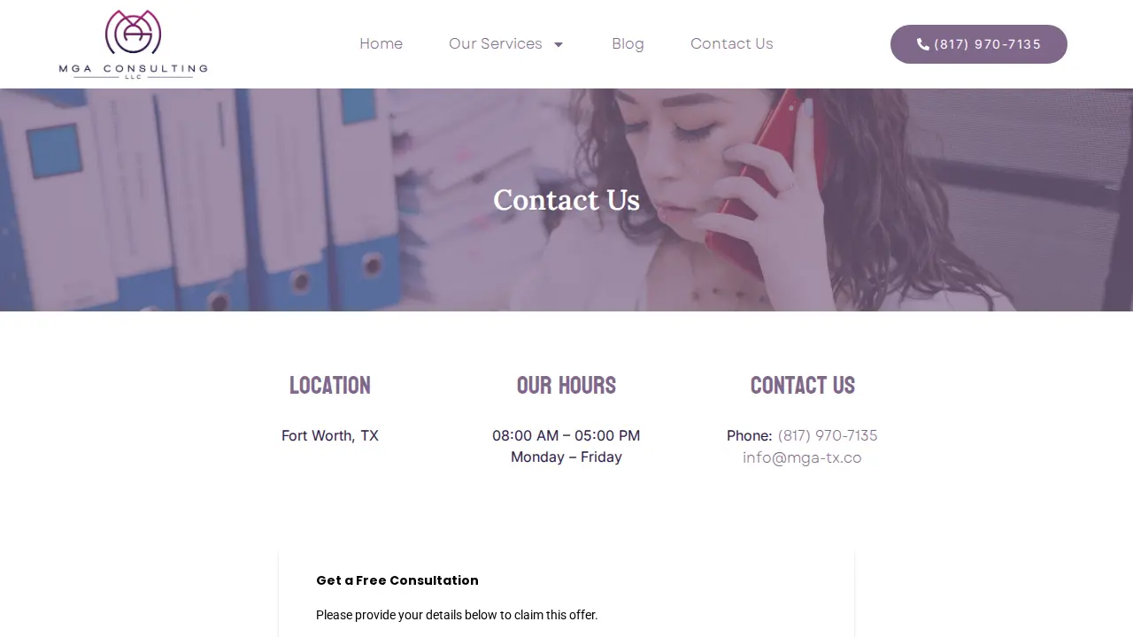 MGA Consulting LLC page