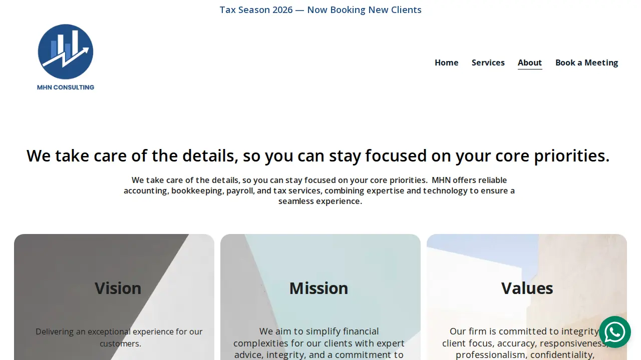 MHN Consulting page
