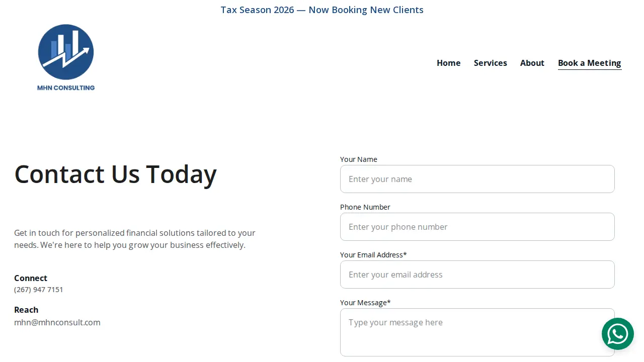 MHN Consulting page