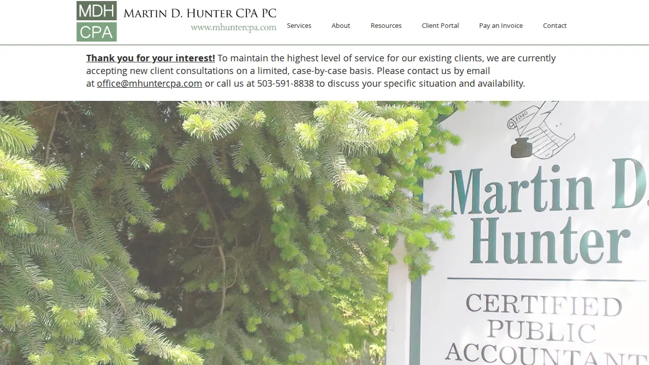 Martin D. Hunter, CPA PC