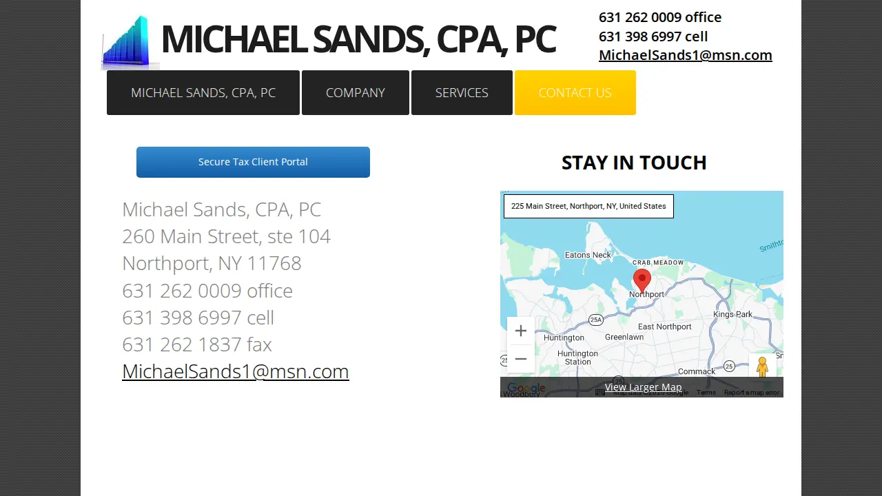 Michael Sands, CPA, PC page