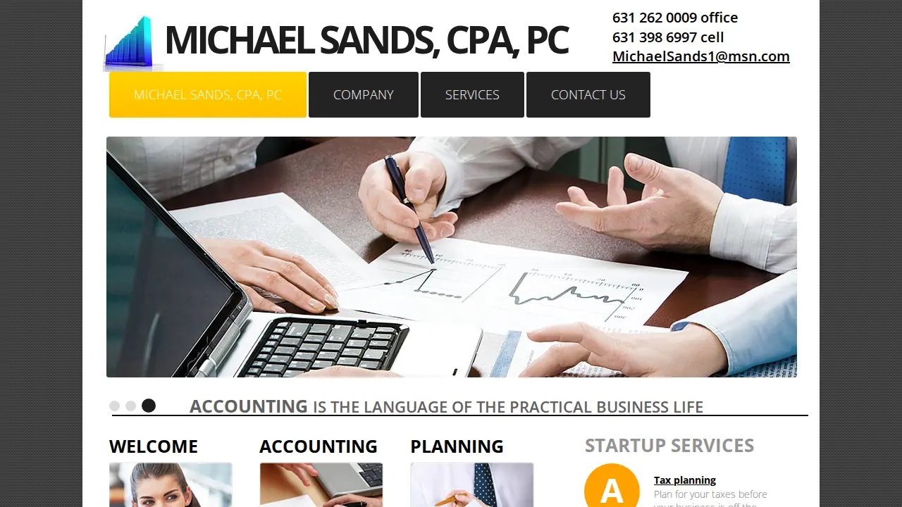 Michael Sands, CPA, PC page