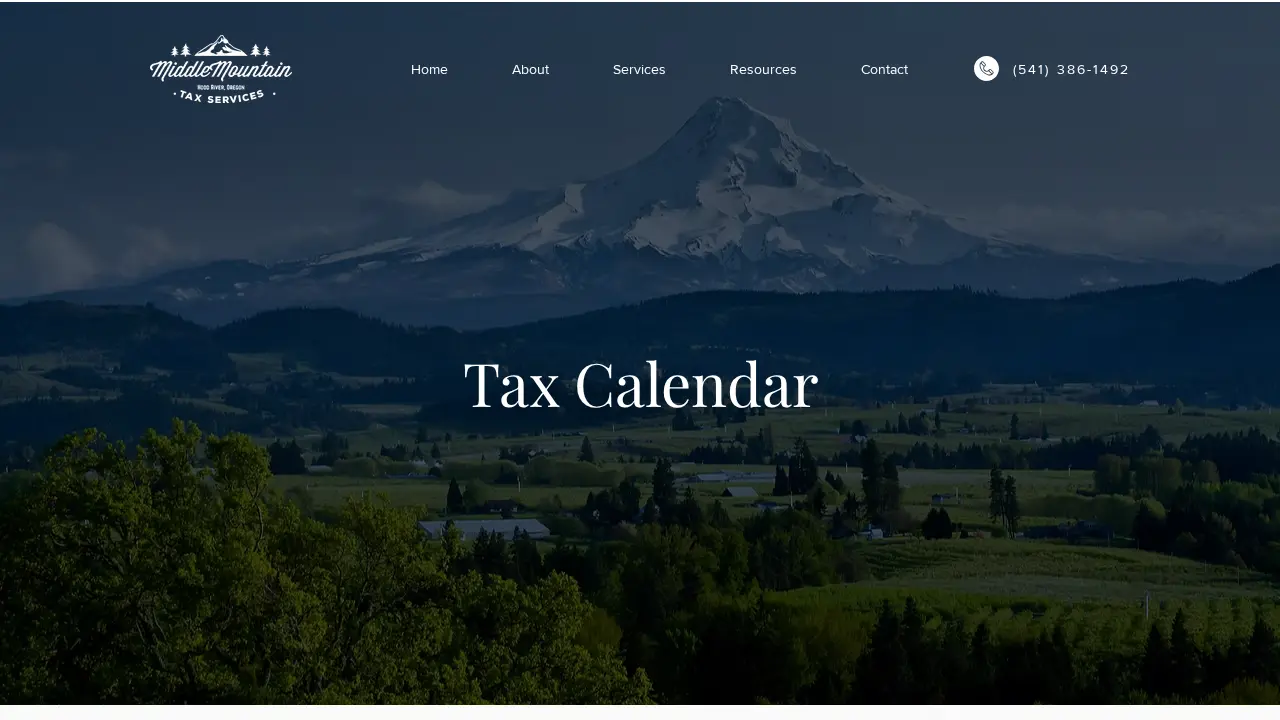 Middle Mountain Tax page