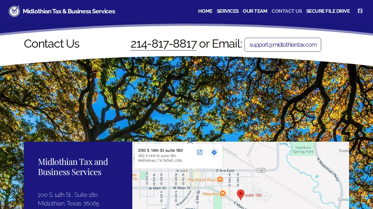 Midlothian Tax and Business Services page